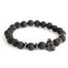 Knight's Helmet / Lava Stone - Gemstone Bracelet  (Boho-05)