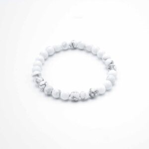 Gemstone Manifestation Bracelet - White Jasper - Peace  (ManB-08)