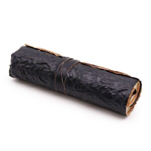 Rolled Leather Travel Notebook - 96 pages - Black  21x15cm  (LBN-33)