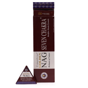 42g Jumbo Golden Nag - Seven Chakra Back Flow Incense Cones  (JBackF-08)