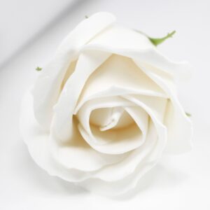 Flower Soap for Craft - Med Rose - White  (CSFH-01)