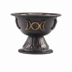 Antique Copper Ritual Chalice Triple Moon 10x8cm  (CIC-09)