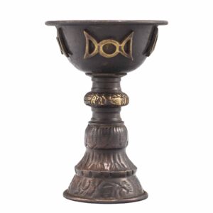 Antique Copper Ritual Goblet with Triple Moon 8x13cm  (CIC-11)