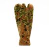 Hand Carved Gemstone Angel - Unakite  (GemF-34)