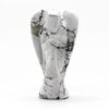 Hand Carved Gemstone Angel - White Howlite  (GemF-35)