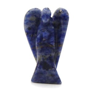Hand Carved Gemstone Angel - Sodalite  (GemF-37)