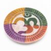 Soapstone Disc Incense Holder 8cm - Om  (SoapISH-03)