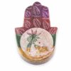 Soapstone Hamsa Incense Holder 9x6cm - Elephant & Palm  (SoapISH-05)