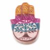Soapstone Hamsa Incense Holder 9x6cm - Tree of Life  (SoapISH-06)