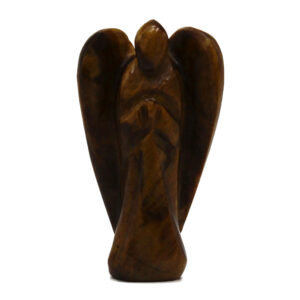 Hand Carved Gemstone Angel - Tiger Eye  (GemF-29)