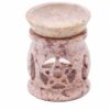 Small Soapstone Oil Burner 8cm - Three Moon Pentigon  (SoapOB-15)