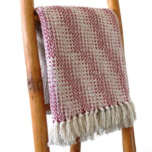 Boho Comfort Throws - 125x150cm - Ruby Two Tone (BOHOT-04)