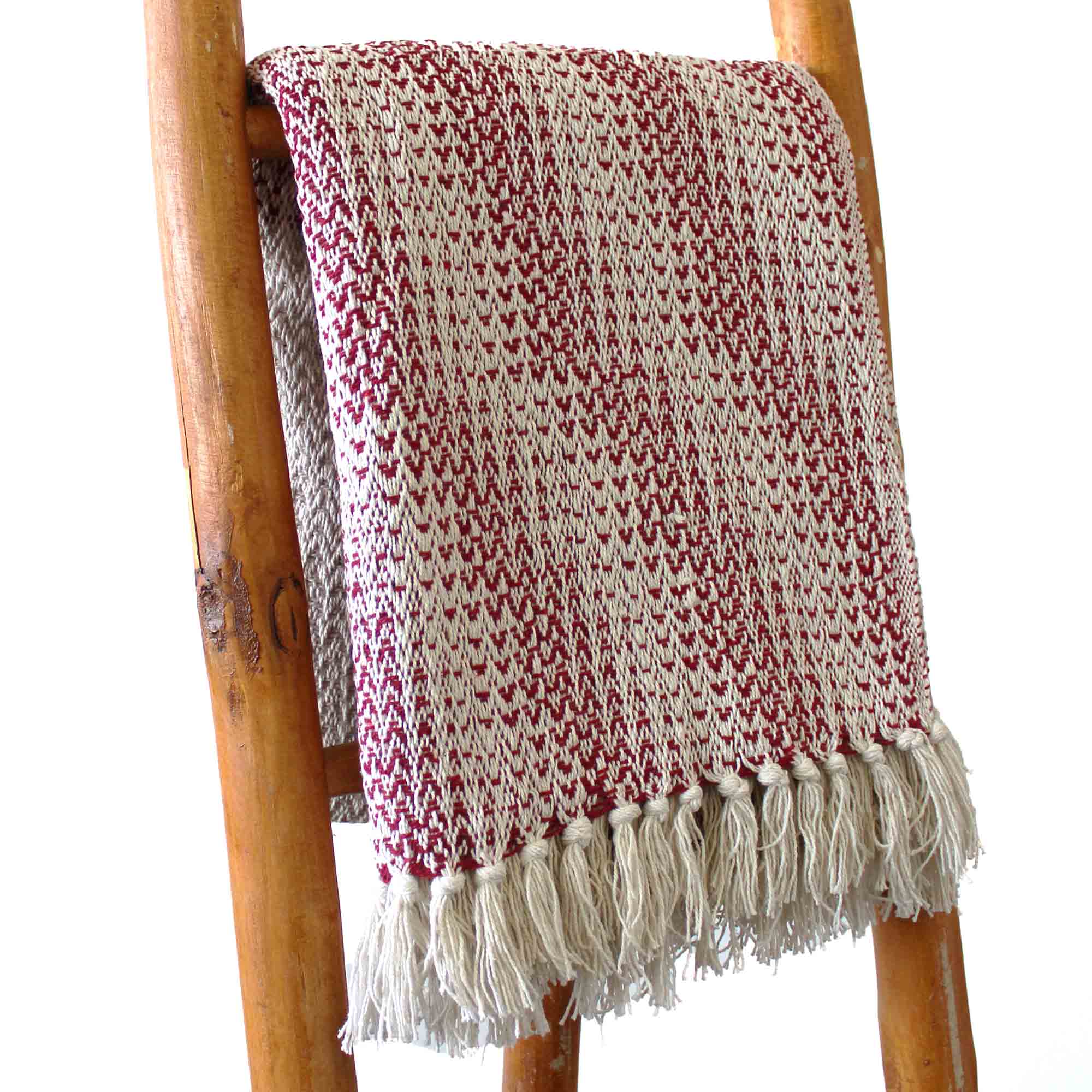 Boho Comfort Throws - 125x150cm - Ruby Two Tone  (BOHOT-04)