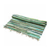 Small Rag Rug - 50x90cm - premium quality- Natural Greens  (VRUG-13)