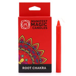 Manifest Magic Candles (pack of 12) - Red - Root Chakra  (MMC-01)