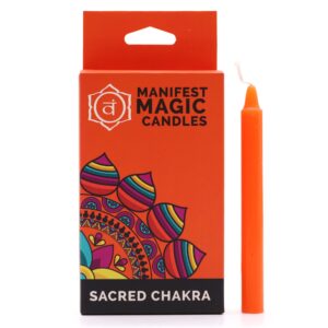 Manifest Magic Candles (pack of 12) - Orange - Sacred Chakra  (MMC-02)