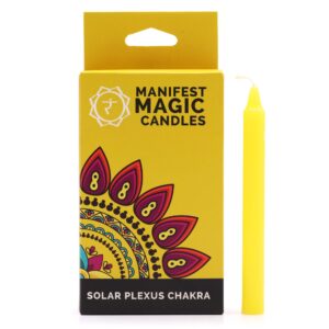 Manifest Magic Candles (pack of 12) - Yellow - Solar Plexus Chakra  (MMC-03)