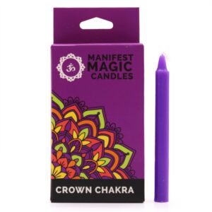 Manifest Magic Candles (pack of 12) - Purple - Crown Chakra  (MMC-07)