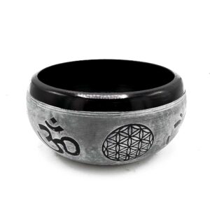Earth Powder Singing Bowl - Om Five Buddha - 16cm  (TIB-111)