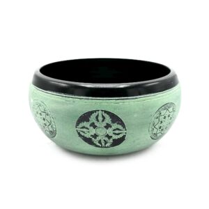 Earth Powder Singing Bowl - Mandala Buddha - 16cm  (TIB-114)