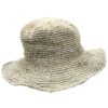 Hand-Knited Hemp & Cotton Boho Festival Hat - Natural  (HempH-01)