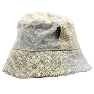 Patched Hemp & Cotton Boho Festival Hat - Natural (HempH-03)