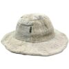 Patched and Wired Hemp & Cotton Boho Festival Hat - Natural  (HempH-05)