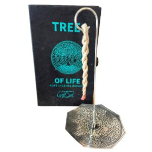 Rope Incense and Silver Plated Holder Set - Tree of Life  (RIH-01)