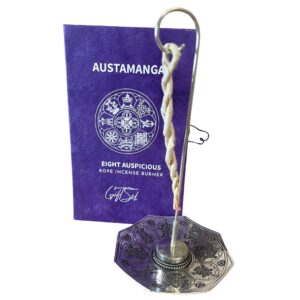 Rope Incense and Silver Plated Holder Set - Astamangal  (RIH-05)