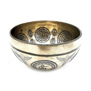 Tibetan Healing Engraved Bowl - 16cm - Bodhi Tree Buddha (Tib-103)