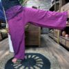Yoga and Festival Pants - Thai Fisherman Mandala Mantra on Purple  (YFP-08)