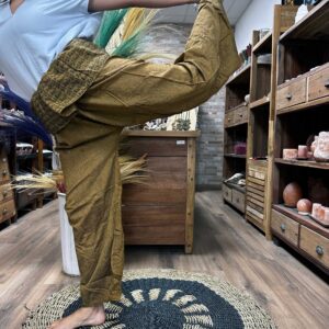 Yoga and Festival Pants - Thai Fisherman Mandala Mantra on Orange (YFP-09)