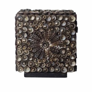 Boho Sea Shell Lamp - Chocolate Twist Square - 15cm  (BBSL-08)