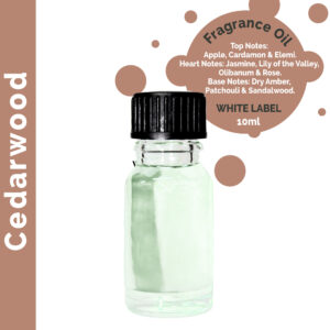 10 ml Cedarwood Fragrance Oil - UNLABELLED  (ULFO-11)