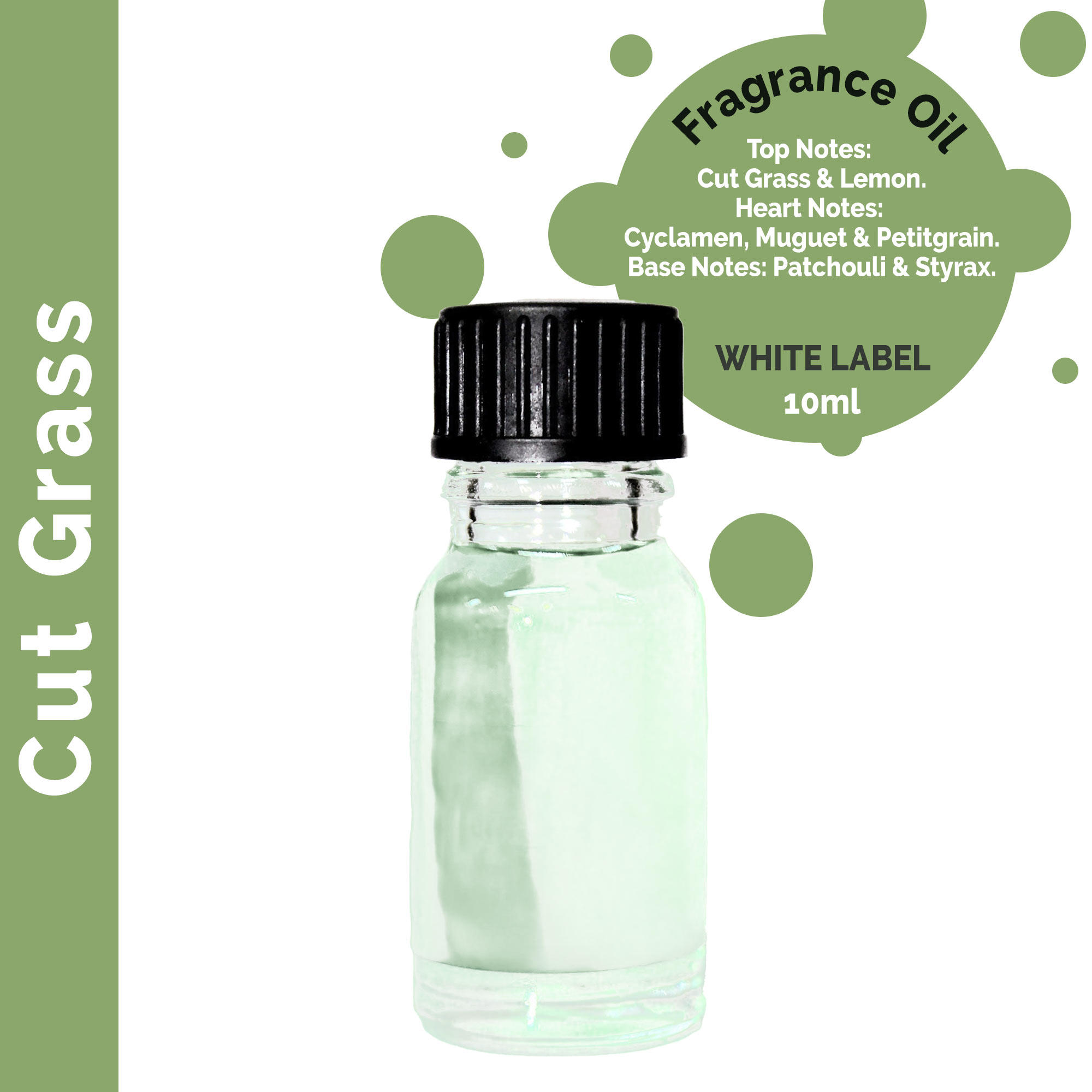 10 ml Cut Grass Fragrance Oil - UNLABELLED  (ULFO-17)