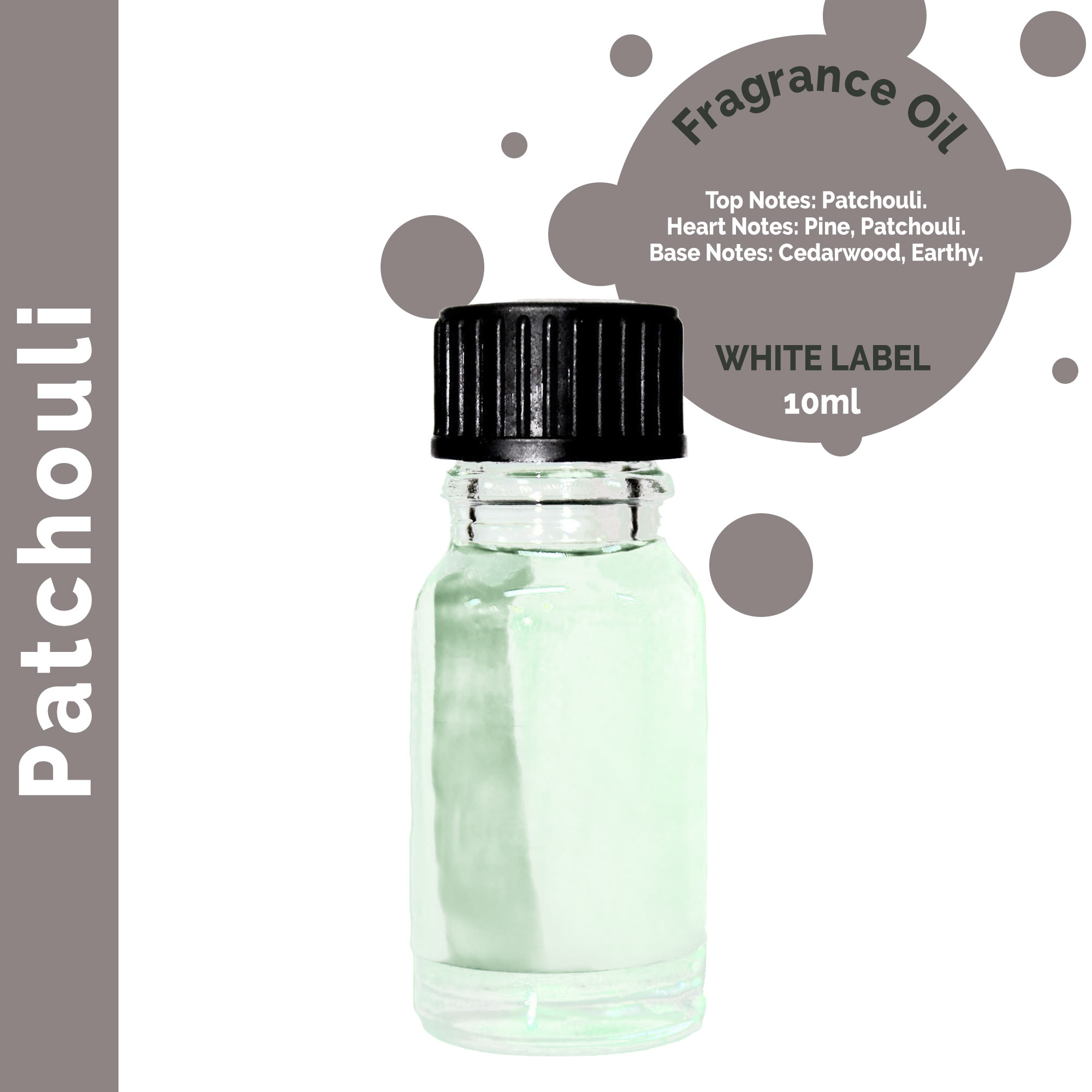 10ml Patchouli Fragrance Oil - UNLABELLED  (ULFO-47)