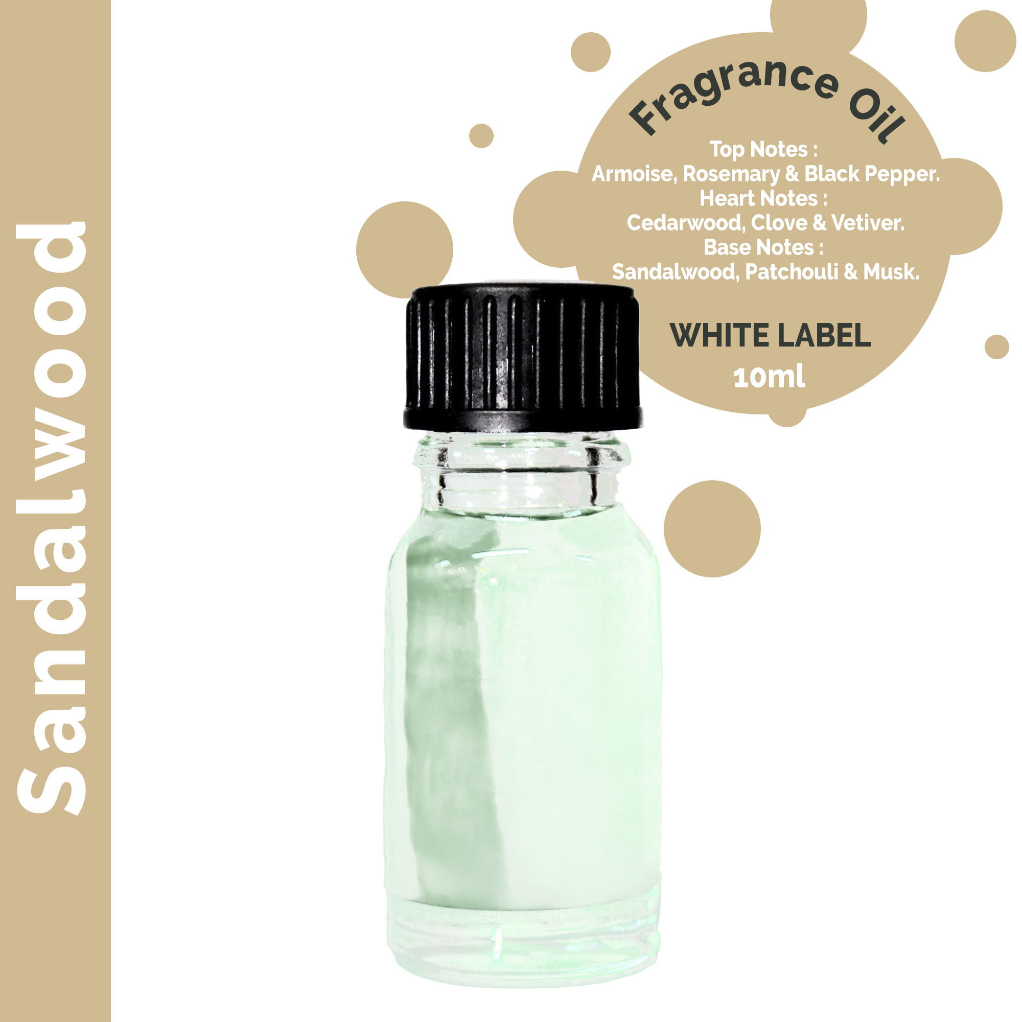 10ml Sandalwood Fragrance Oil - UNLABELLED (ULFO-53)