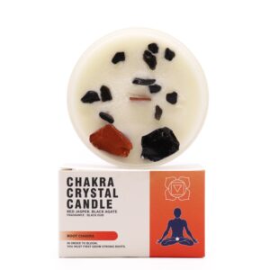 Chakra Crystal Candles - Root Chakra (ChkCC-01)