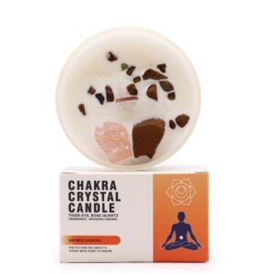 Chakra Crystal Candles - Sacred Chakra (ChkCC-02)