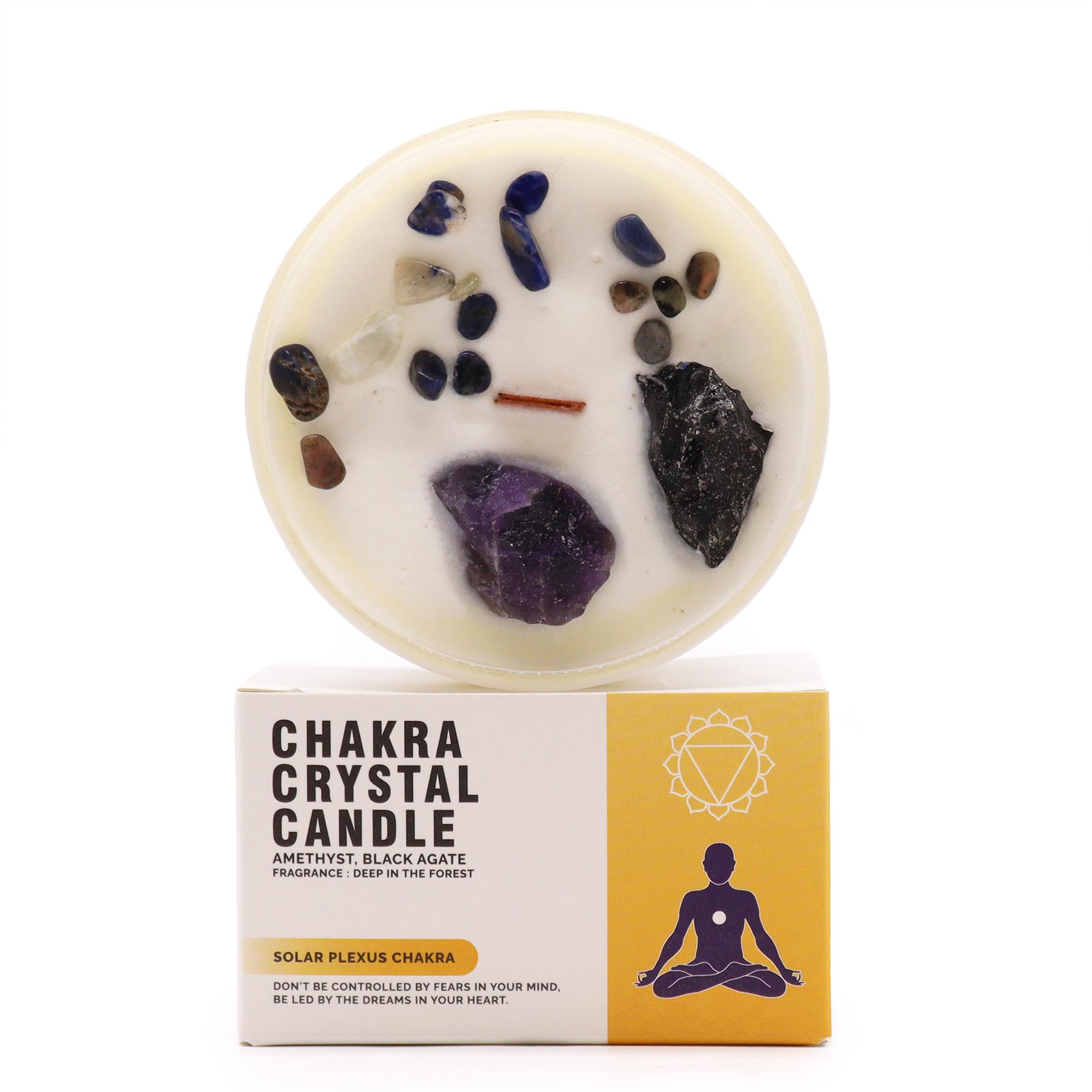 Chakra Crystal Candles - Solar Plexus Chakra  (ChkCC-03)