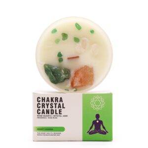 Chakra Crystal Candles - Heart Chakra  (ChkCC-04)