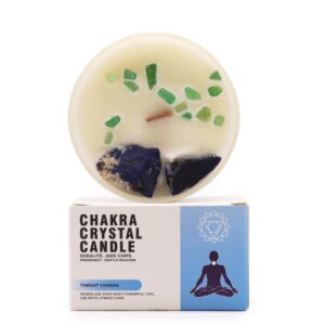 Chakra Crystal Candles - Throat Chakra  (ChkCC-05)