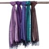 Large Indian Boho Scarves - 75x180cm - Random Colours with Gold Thread  (BohoIS-08)