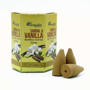 Masala Backflow Incense pack of 10 - Sandalwood & Vanilla (ABFi-03)