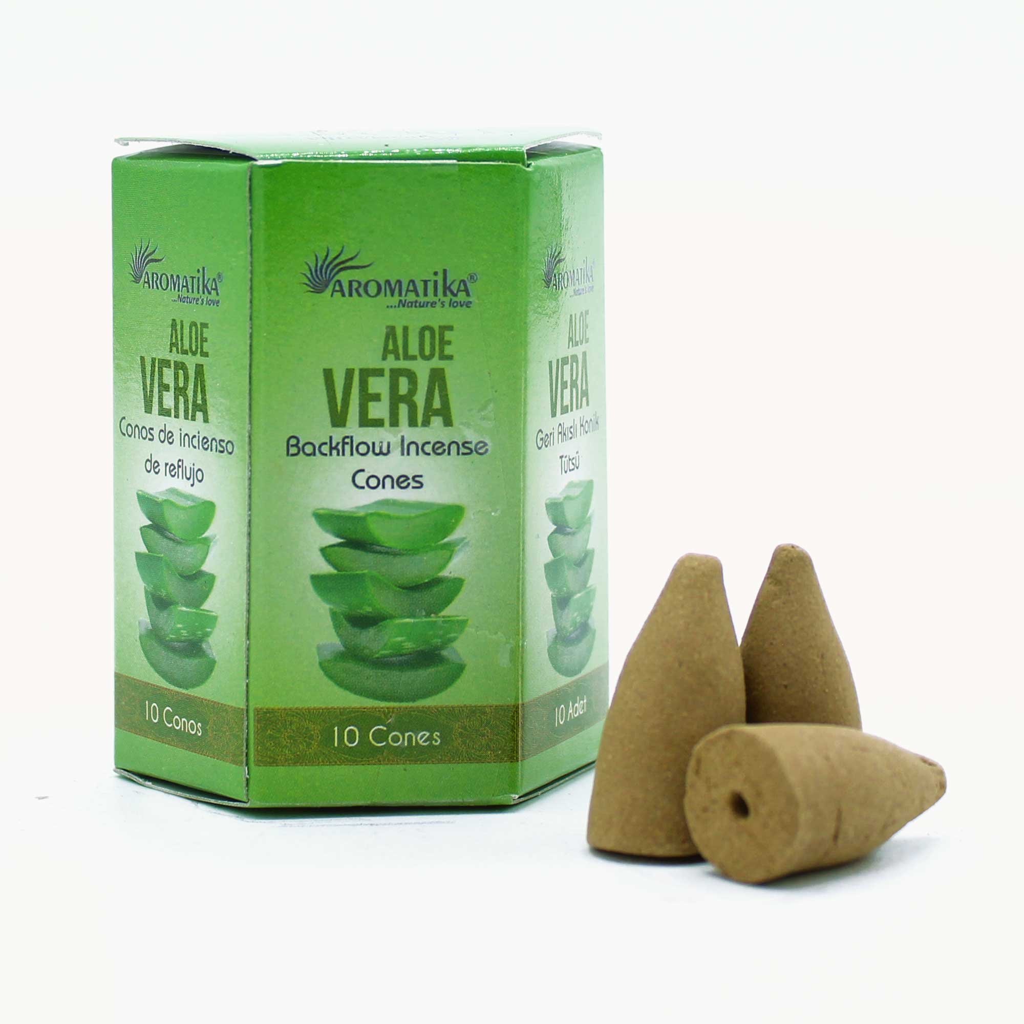 Masala Backflow Incense pack of 10 - Aloe Vera  (ABFi-04)