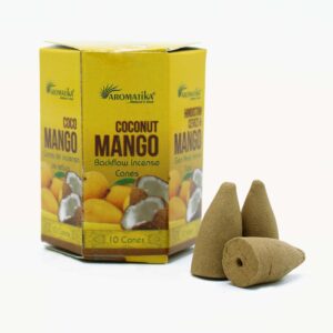Masala Backflow Incense pack of 10 - Coconut & Mango  (ABFi-06)