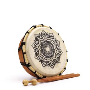 Mandala Shamanic Drum with Sticks - 20cm  (DD-07)