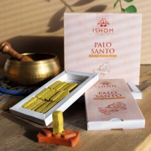 Pack of 15 Natural Incense Smudge Bricks and Burner - Palo Santo  (AISB-02)