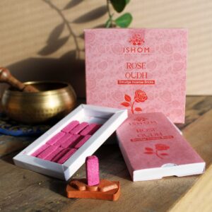 Pack of 15 Natural Incense Smudge Bricks and Burner - Rose Wood (AISB-03)