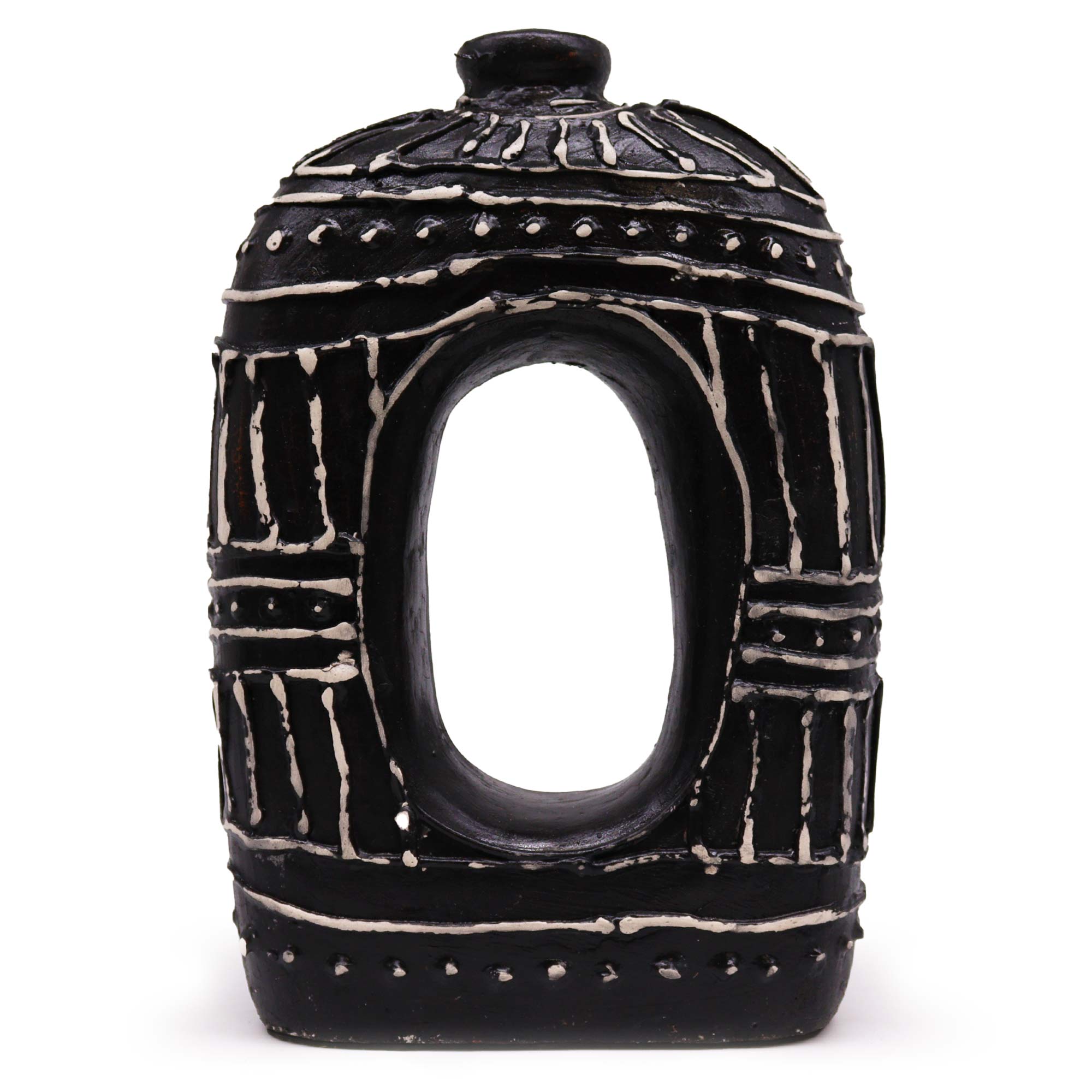 Oval Donut Shaped Vase - Chocolate 30cm  (BCV-13)